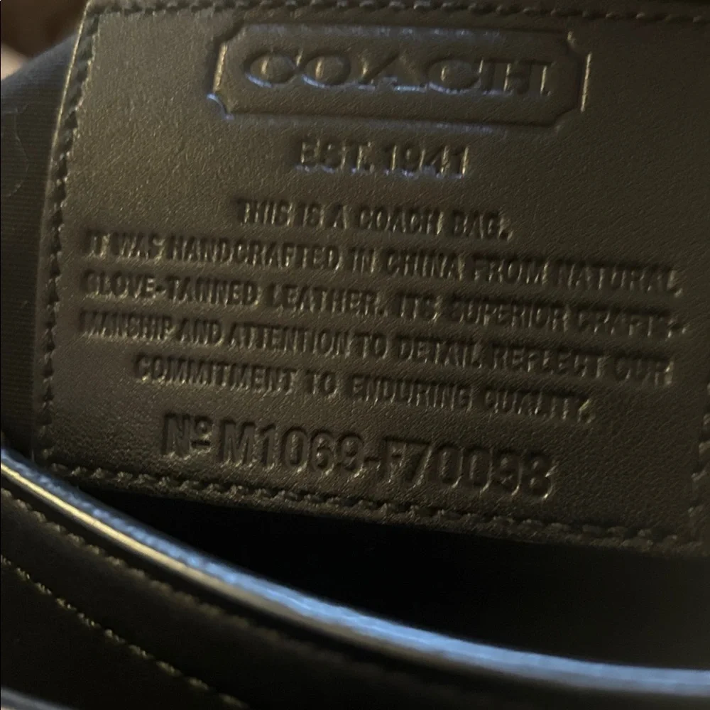 Coach Black Leather Briefcase